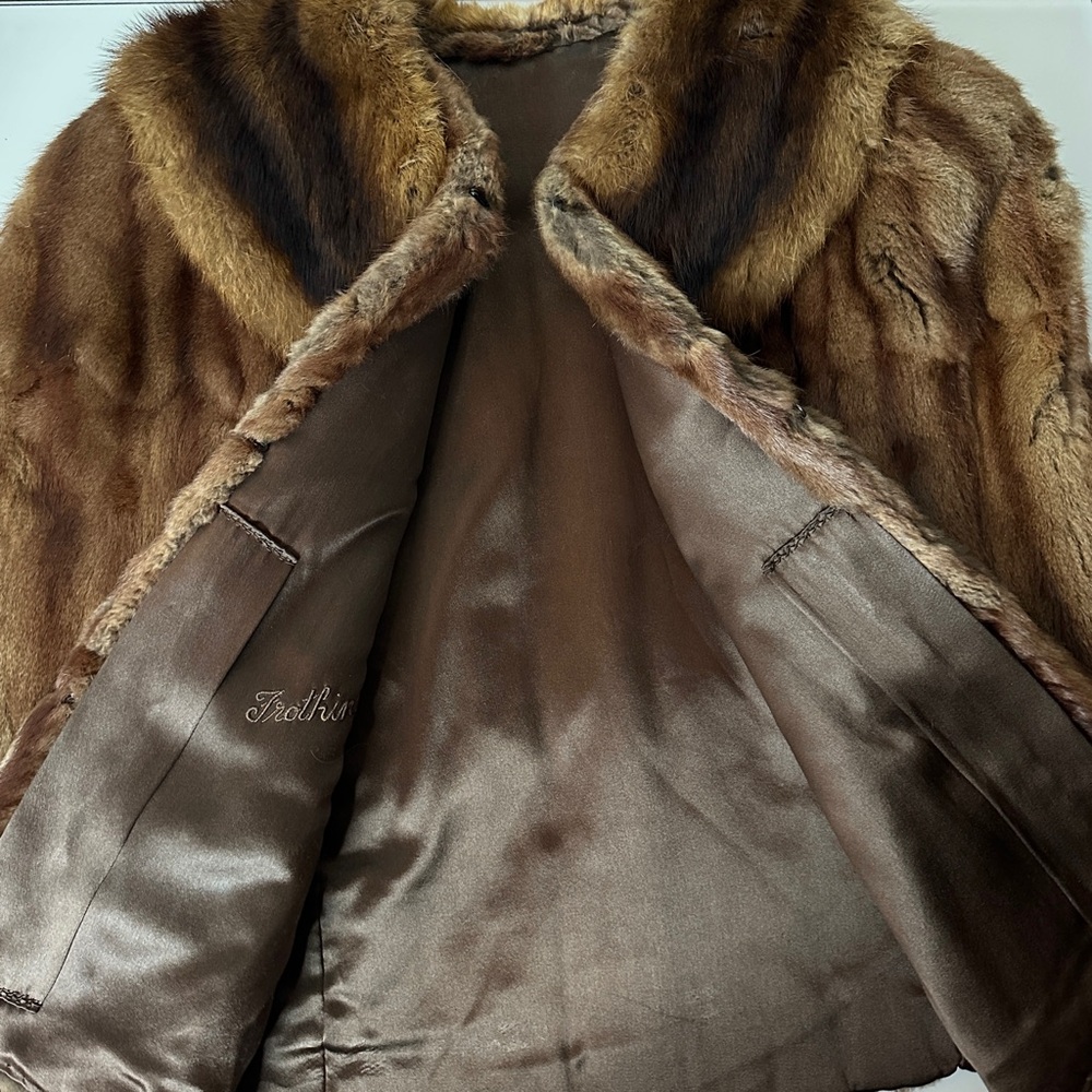 Vintage Mink Cape Frothingham Stole One Size - Picture 5 of 12